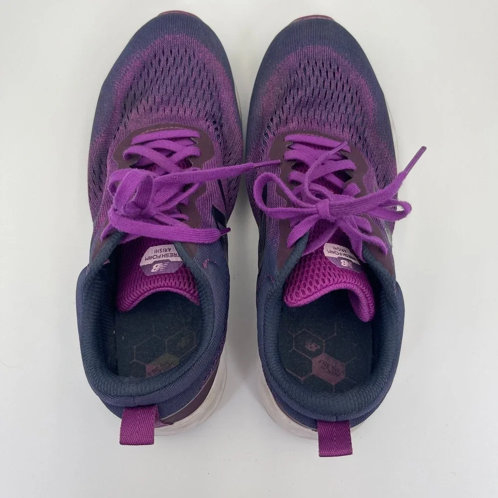 New Balance Fresh Foam Arishi Running Shoes Size 9.5 Women's Purple Mesh